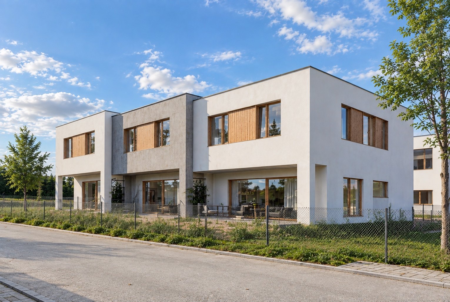 Moderní dům Svinov Garden z pohledu zahrady